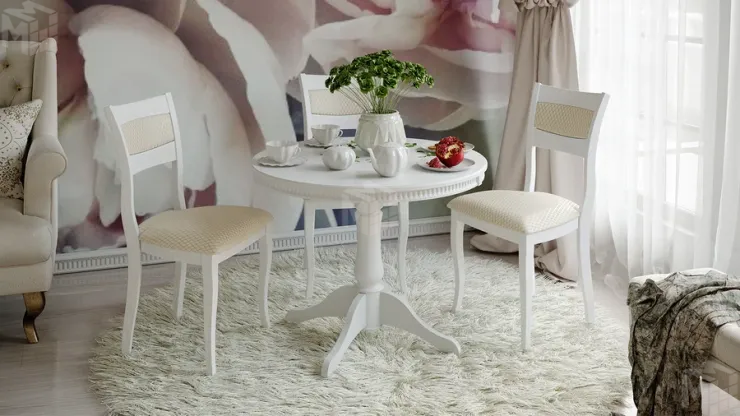 Стол обеденный Орландо Т1 исп.2 - Б-111 Белый матовый