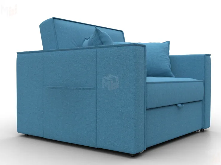 Кресло-кровать Лига-104 (80) ( Амур 10 голубой )