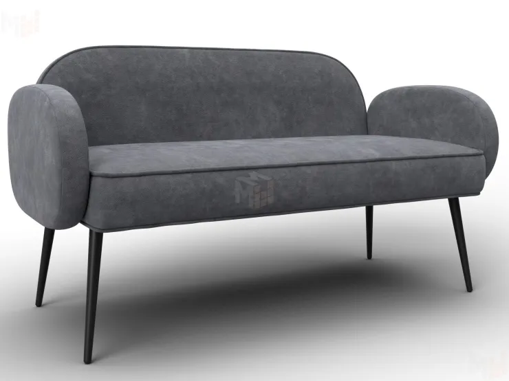 Диван прямой Лига-086 ( BRUT 16 темно-серый )