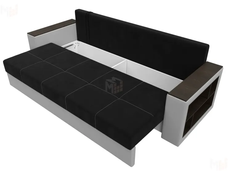 Диван прямой Дубай Лайт ( Черный;Белый )