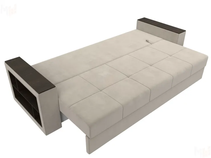 Диван прямой Дубай Лайт полки слева ( Бежевый )