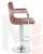 Стул барный DOBRIN KRUGER ARM (пудрово-розовый велюр (MJ9-32))