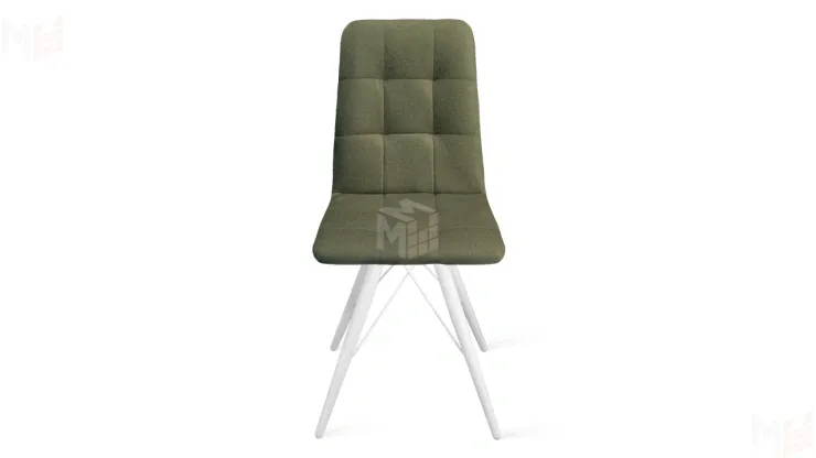 Стул Аспен К3 Белый матовый, Микровелюр Jercy Deep Green