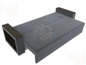 Диван прямой Дубай Лайт полки слева ( Серый )