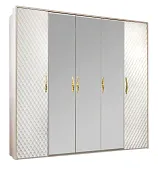 Шкаф Lara 5-дверный белый глянец