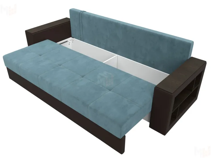 Диван прямой Дубай Лайт ( Бирюзовый;Коричневый )