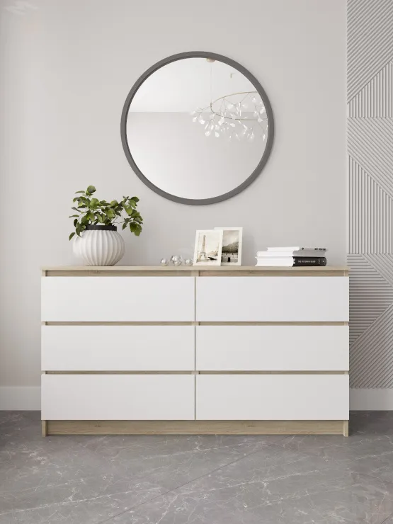 Комод Мори 1380.6 сонома/белый