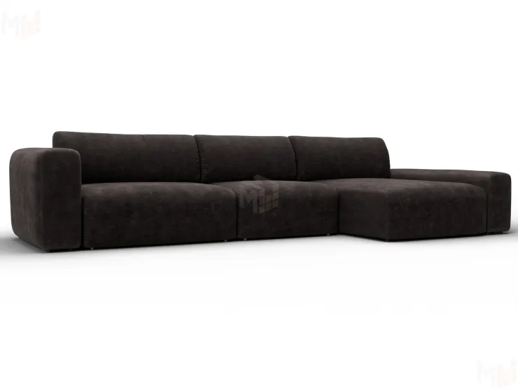 Диван угловой Лига-066 НПБ Лонг угол правый ( BRUT 17 коричневый )