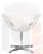 Кресло дизайнерское DOBRIN SWAN (белый кожзам P23)