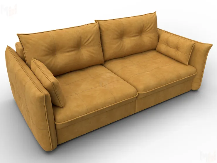 Диван прямой Лига-100 НПБ ( BRUT 10 желтый )