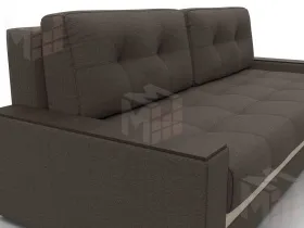 Диван прямой с декором Лига-096 НПБ ( Амур 05 коричневый;бежевый )