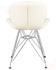 Стул обеденный DOBRIN BUTTERFLY CHROME (ножки хром, цвет кремовый)