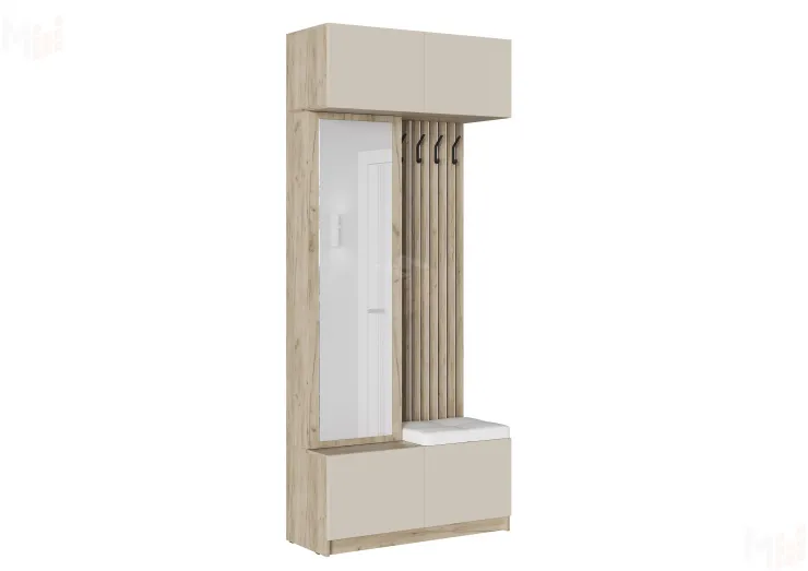 Прихожая Бостон со шкафом ШК-001 (ЛДСП Кашемир)