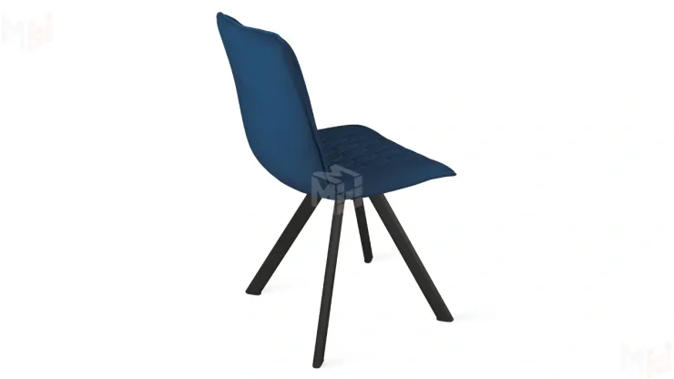 Стул Хьюго К2 Черный муар, Велюр Confetti Blue