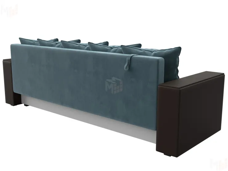 Диван прямой Дубай Лайт ( Бирюзовый;Коричневый )