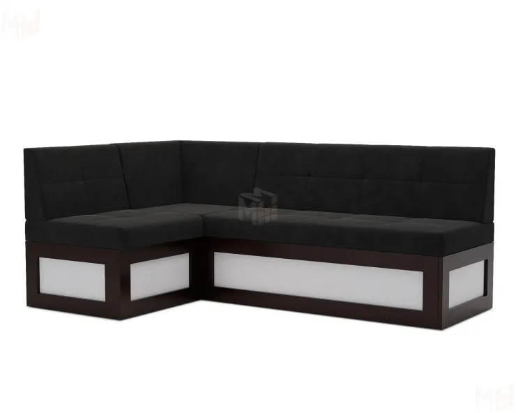 Нотис Левый угол (Велюр чёрный НВ-178 17) 187х82х112 см