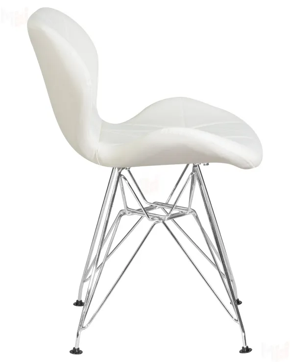 Стул обеденный DOBRIN BUTTERFLY CHROME (ножки хром, цвет белый) Стул обеденный DOBRIN BUTTERFLY CHROME (ножки хром, цвет белый)