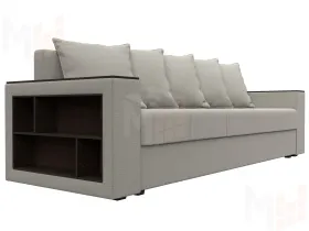 Диван прямой Дубай Лайт полки слева ( Бежевый )