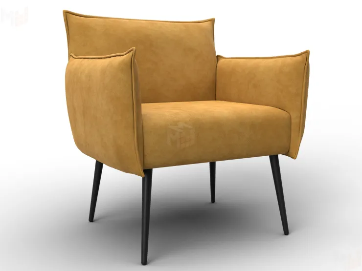 Кресло Лига-083 ( велюр BRUT 10 желтый )