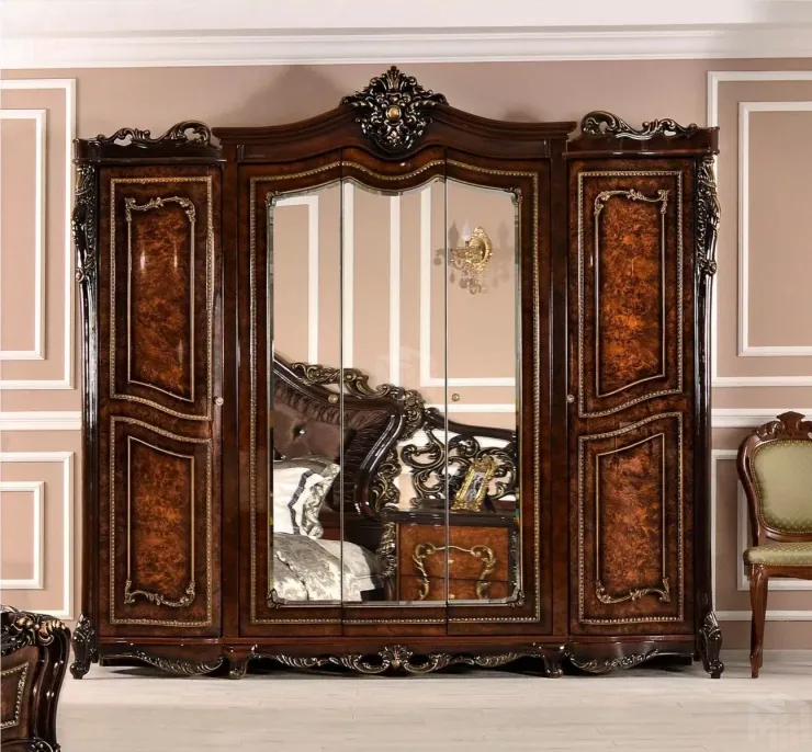 Шкаф Джоконда 5-дверный корень дуба глянец