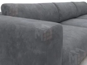 Диван угловой Лига-066 НПБ Лонг угол правый ( BRUT 16 темно-серый )