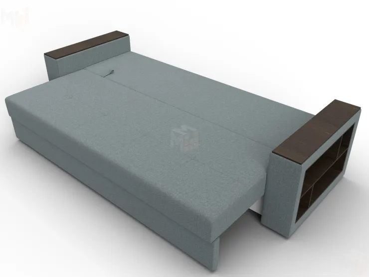 Диван прямой Дубай Лайт ( Амур 07 серый )