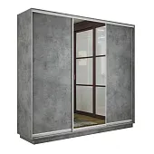Шкаф-купе Экспресс трио 1 зеркало 2100 (Бетон)