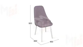 Стул Франк (конус) исп. 2 - ДП2-30 Белый матовый/Микровелюр  Catania Lavender (лавандовый)