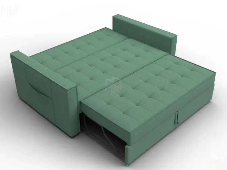 Диван прямой Лига-104 (140) ( Амур 11 зеленый )