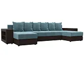 Диван П-образный Дубай полки слева