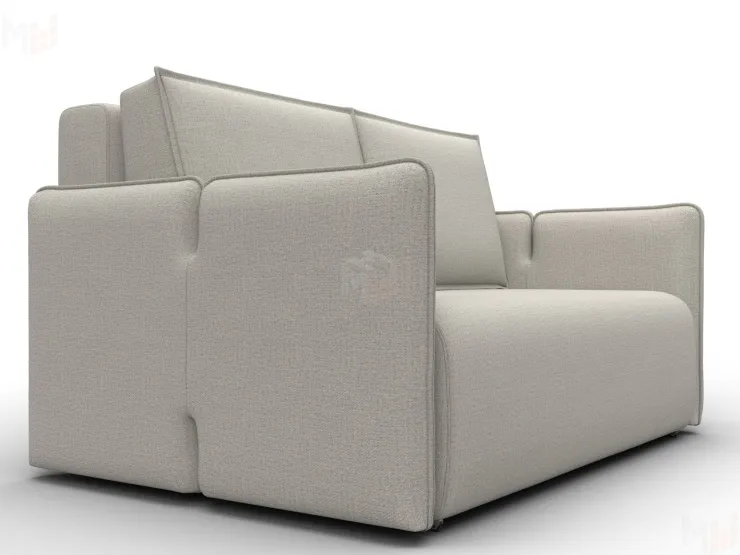 Диван прямой Лига-117 ( Амур 02 бежевый )