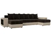 Диван П-образный Дубай полки слева