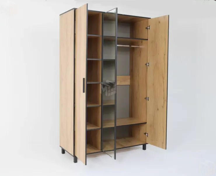 Шкаф 3-х створчатый Лофт 3 Дуб Крафт Золотой