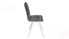 Стул Аспен К3 Белый матовый, Микровелюр Jercy Stone
