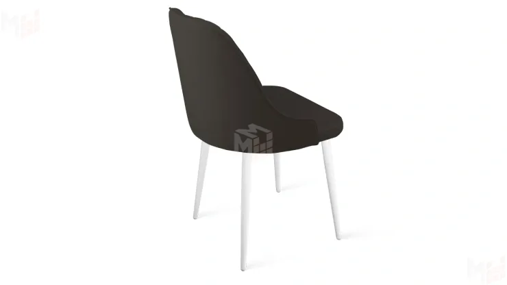 Стул Гранд К1К Белый матовый, Велюр Confetti Stone