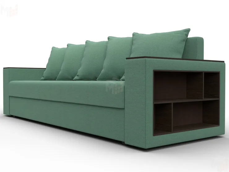 Диван прямой Дубай Лайт ( Амур 11 зеленый )