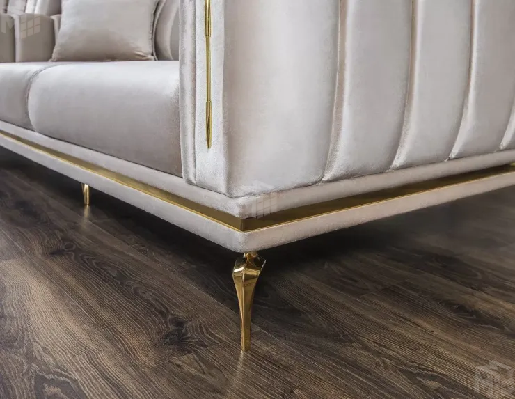 Диван Замира 3х местный бежевый