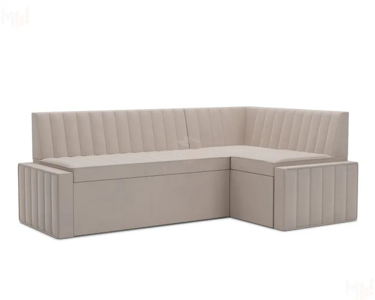 Вермут Правый угол (Бархат бежевый STAR VELVET 6 LIGHT Beige) 213х82х133 см