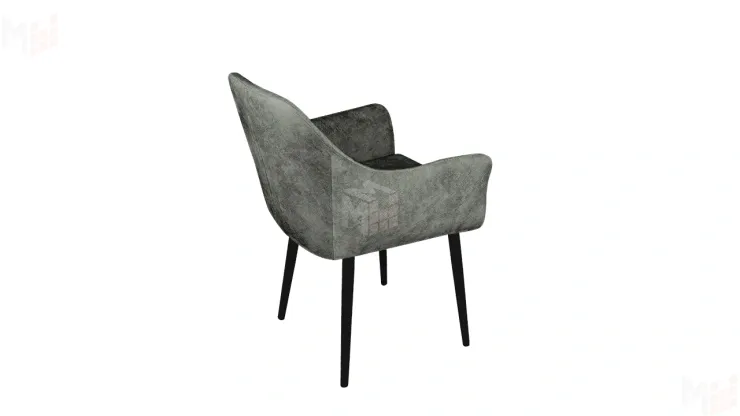 Стул Chester Т6 Черный муар Велюр V003 темно-серый