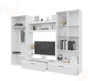 Гостиная Ненси-1 (белый/белый глянец)