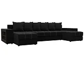 Диван П-образный Дубай полки слева