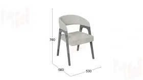 Кресло Техас 1 - W-101 Графит, тк. №221 Шенилл Estetica moonstone