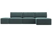 Диван угловой модульный с пуфом Лига-060 НПБ Лонг угол универсальный