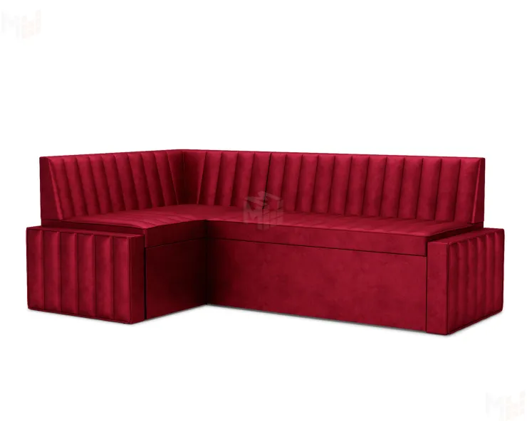 Вермут Левый угол (Бархат красный STAR VELVET 3 DARK RED) 193х82х113 см