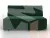 Диван прямой Лига-107 (140) ( SEVEN 626 зеленый )