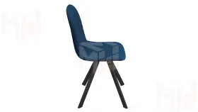 Стул Шерри К2 Черный муар, Велюр Confetti Blue