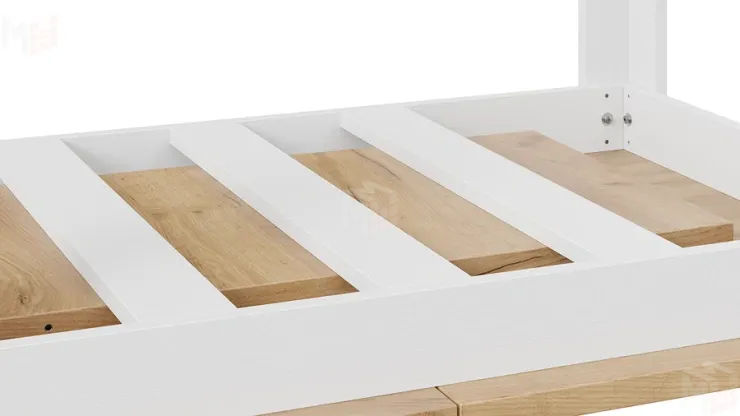 Стол обеденный Ванкувер тип 1  Белый, Дуб Крафт золотой