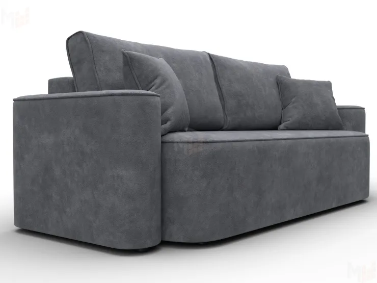 Диван прямой Лига-118 НПБ ( BRUT 16 темно-серый )