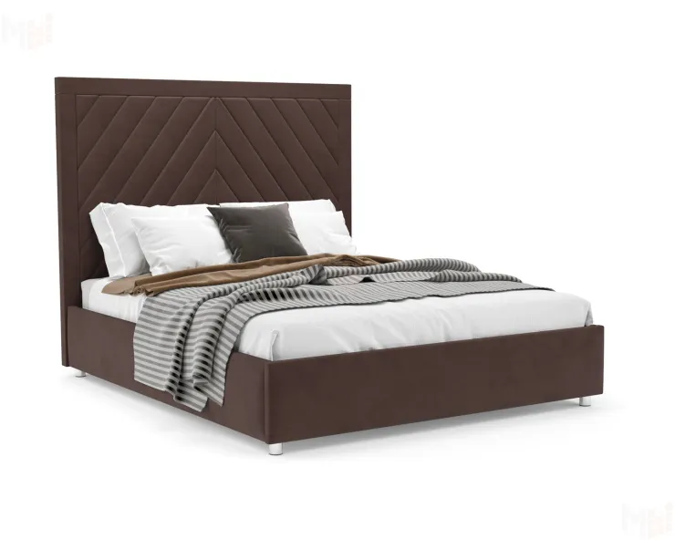Кровать Мишель 160 см (Велюр молочный шоколад НВ-178 13)