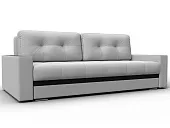 Диван прямой с декором Лига-096 НПБ ( Белый;Черный )